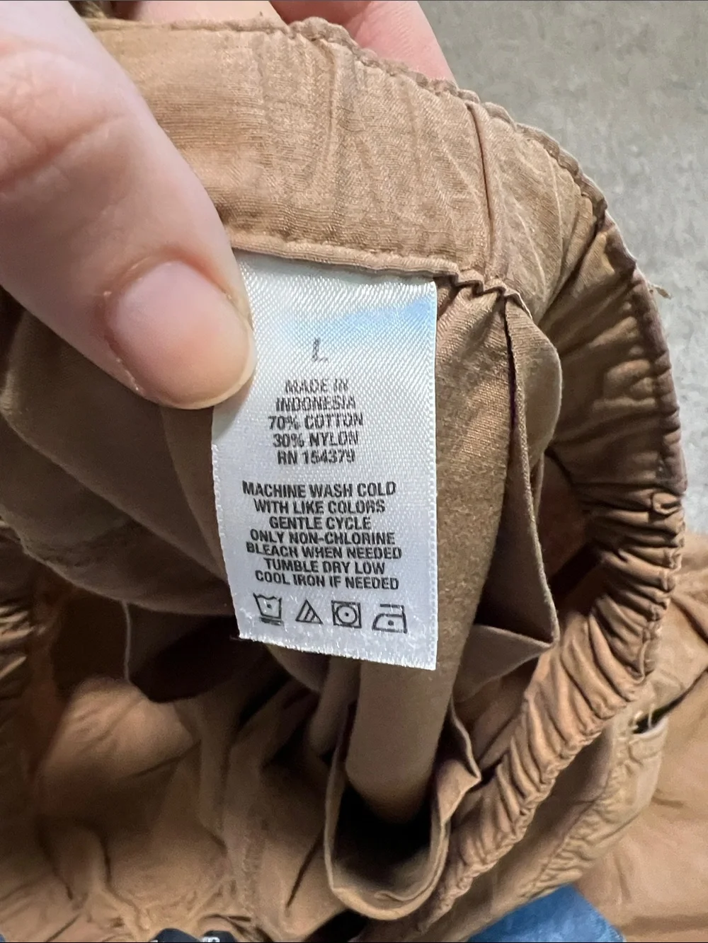 Aeropostale Parachute Cargo Pants Tan Size large - Picture 5 of 5